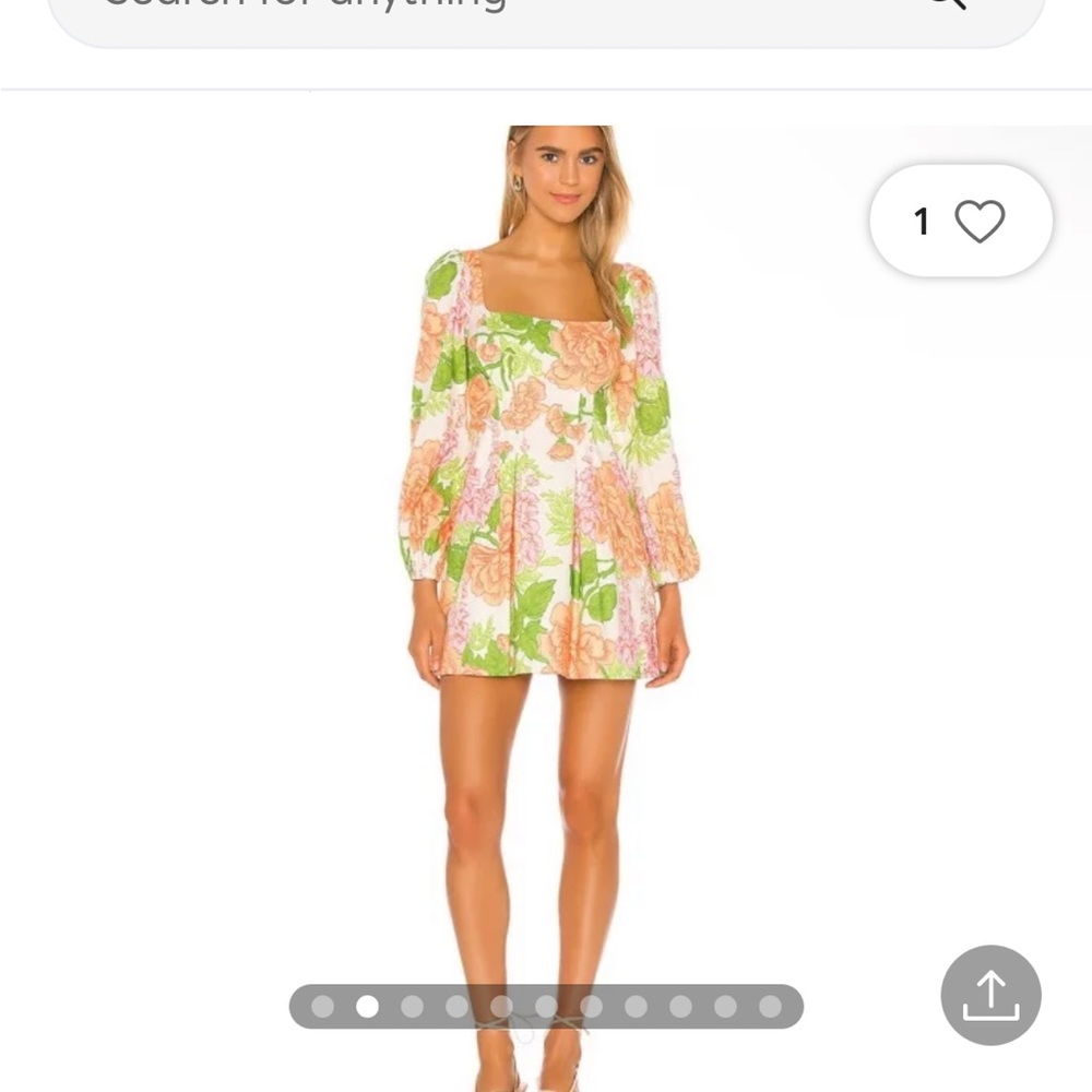 Song of Style Floral Mini Dress - Pink, Green, White